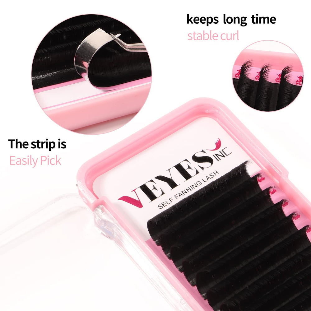 VEYES INC D curl lashes 0.05mm 8-16mm for efficient mega-volume sets