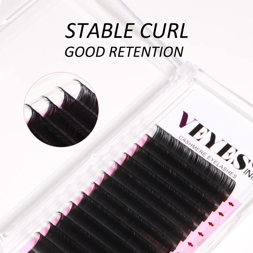 VEYES INC lashes have neat roots with no kink residue at the base.