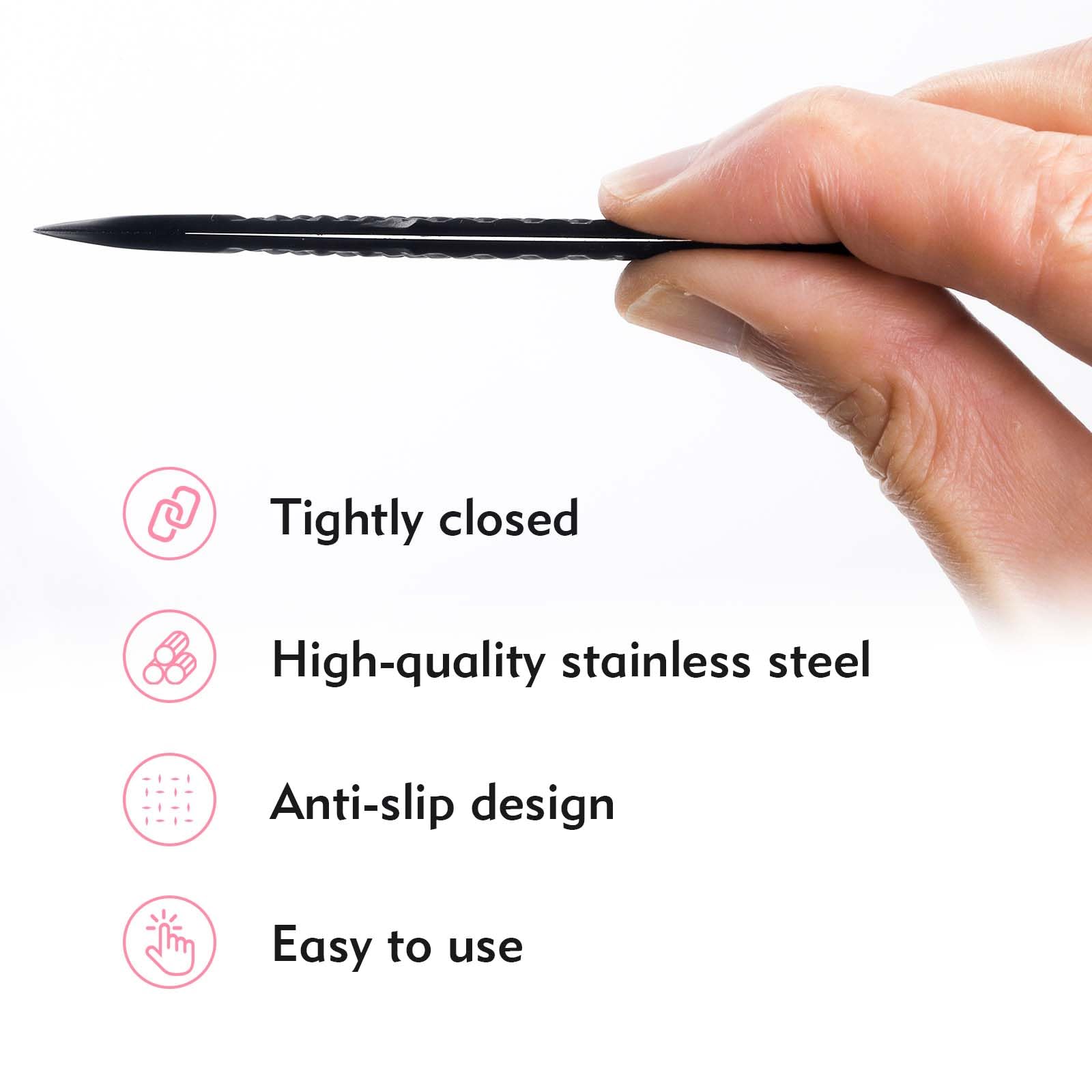 VEYES INC Lash Tweezers 3 piece kit for classic and volume lashes.