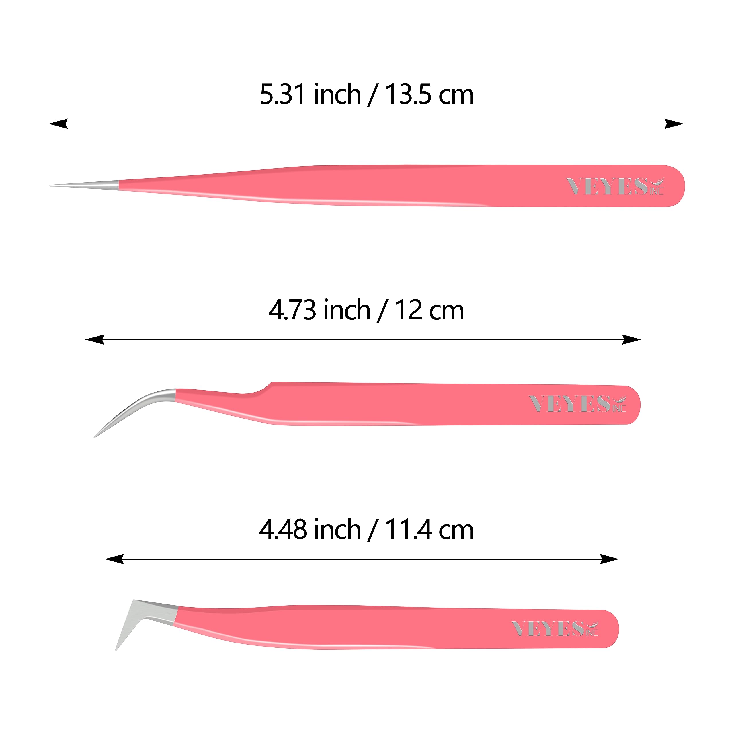 VEYES INC 45-degree curved application tweezer for accurate lash placement
