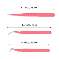 VEYES INC 45-degree curved application tweezer for accurate lash placement