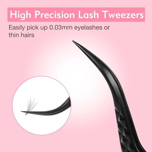 VEYES INC Lash Tweezers microfiber-tip offers controlled handling for salons.