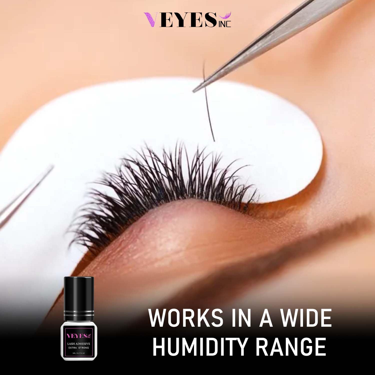 VEYES INC retention up to eight weeks helps clients enjoy longer wear.