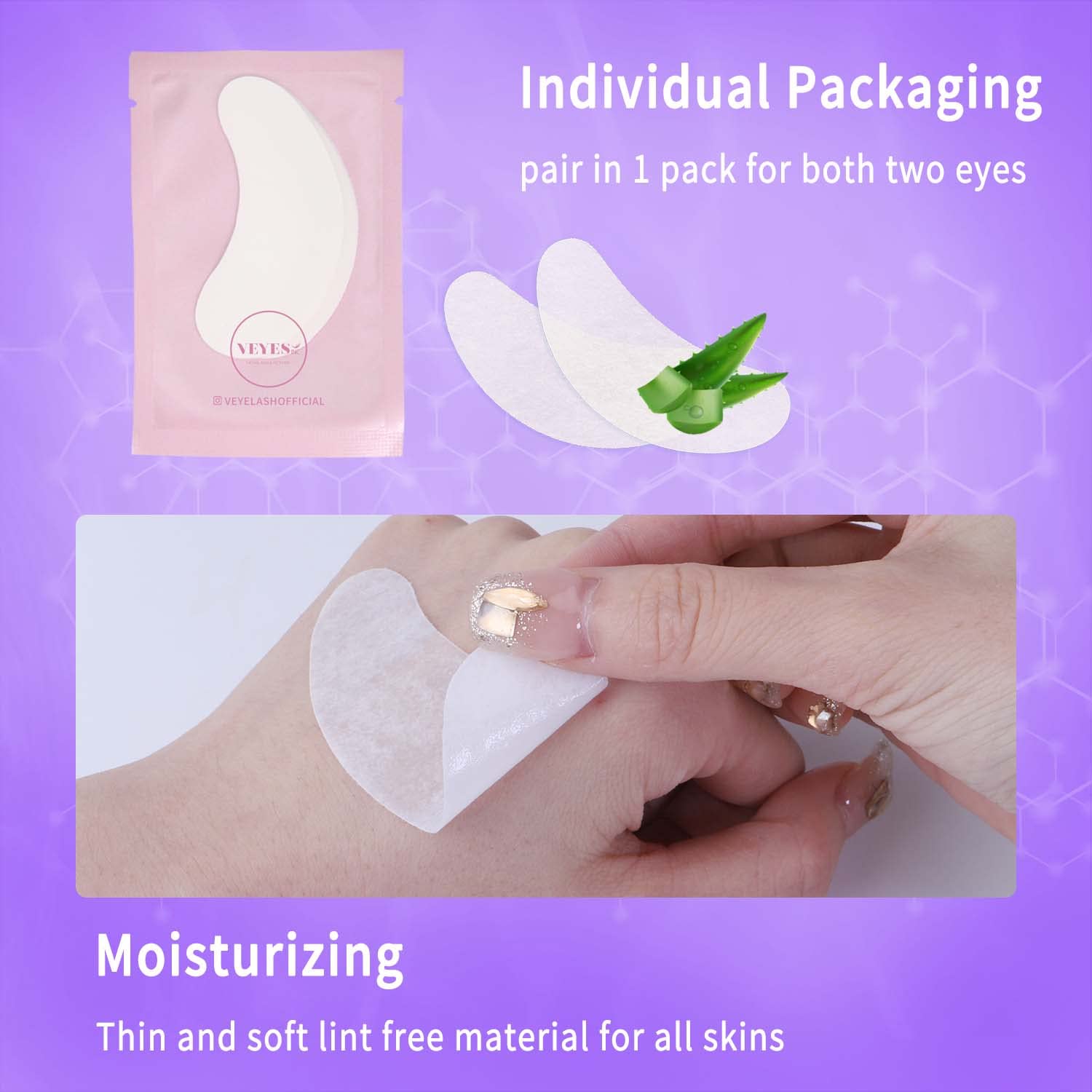 Textura hidrogel densa de VEYES INC para contorno de ojos.