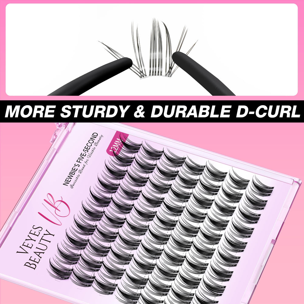 VEYESBEAUTY 12mm manga lashes for a bold daily look.