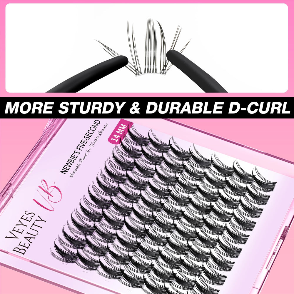 VEYESBEAUTY 14mm manga lashes add dramatic length for events.