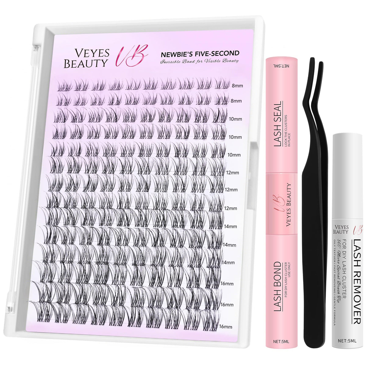 VEYESBEAUTY Aliva cluster lashes tray for quick, customizable at-home lash looks.