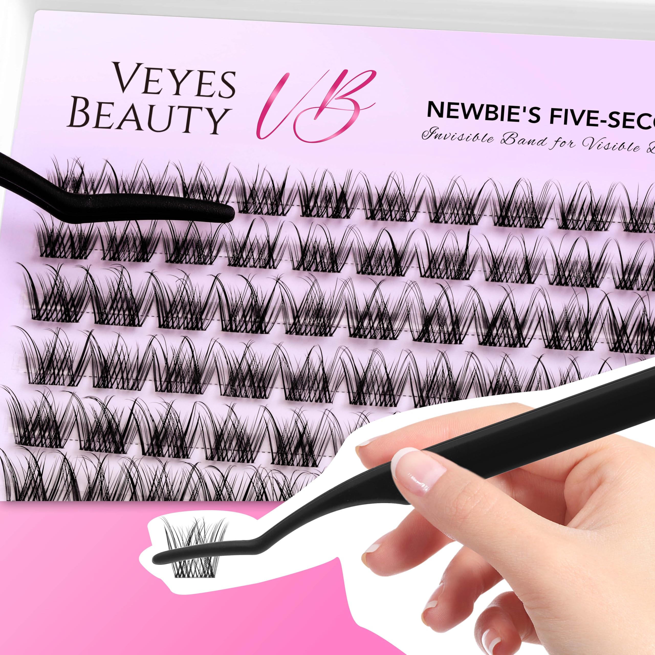 VEYESBEAUTY application tools for easy lash placement and sealing.