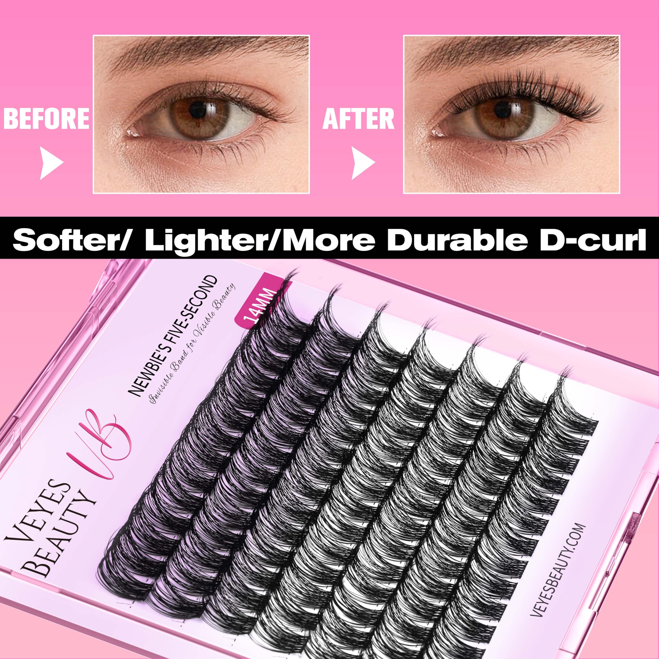 VEYESBEAUTY Boldeye 12mm wispy lashes for bold yet natural enhancement.