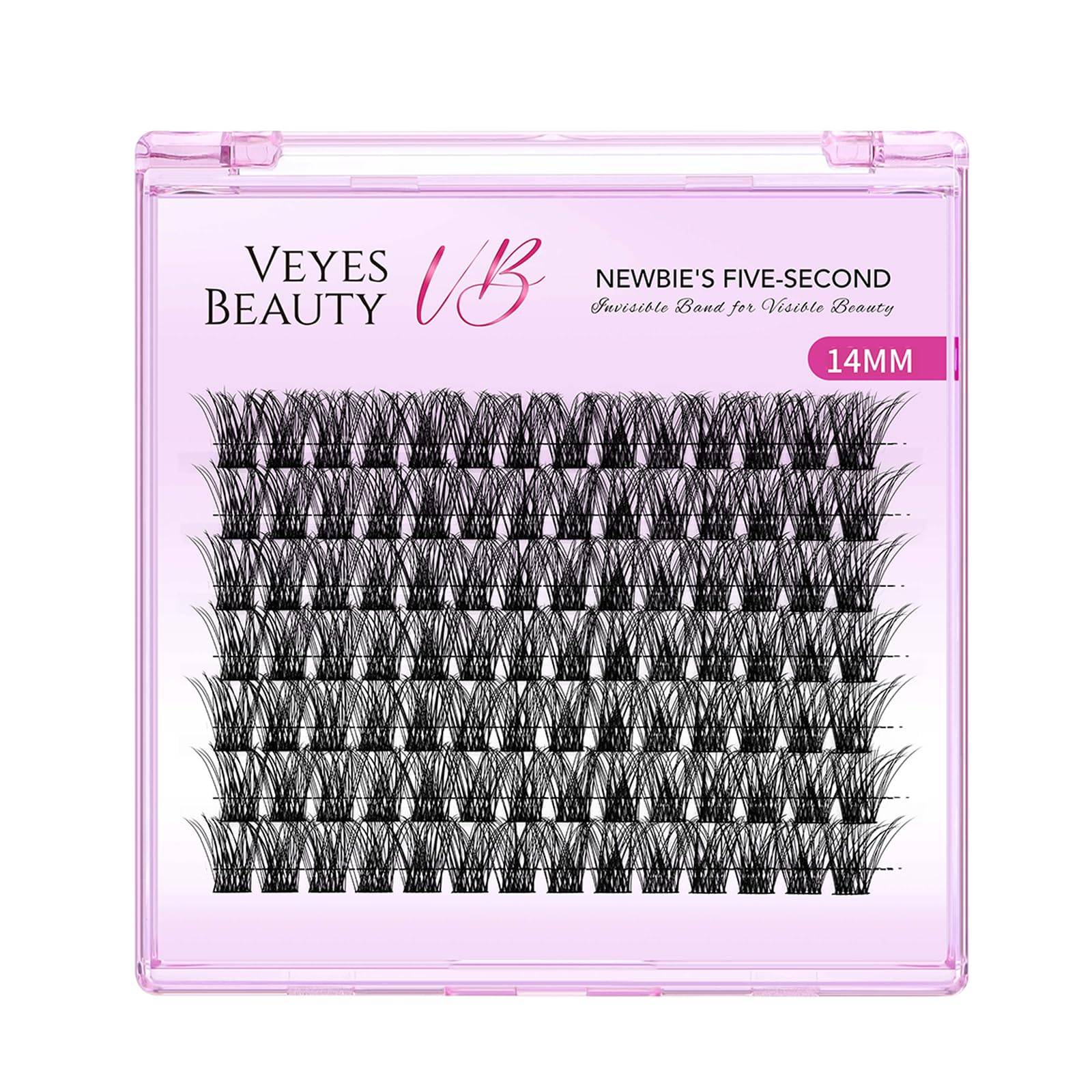 VEYESBEAUTY Boldeye 14mm lashes close-up showing bold, long-lasting wispy effect