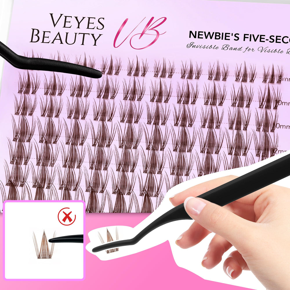 VEYESBEAUTY soft PBT fibers create fluffy, lightweight lashes.