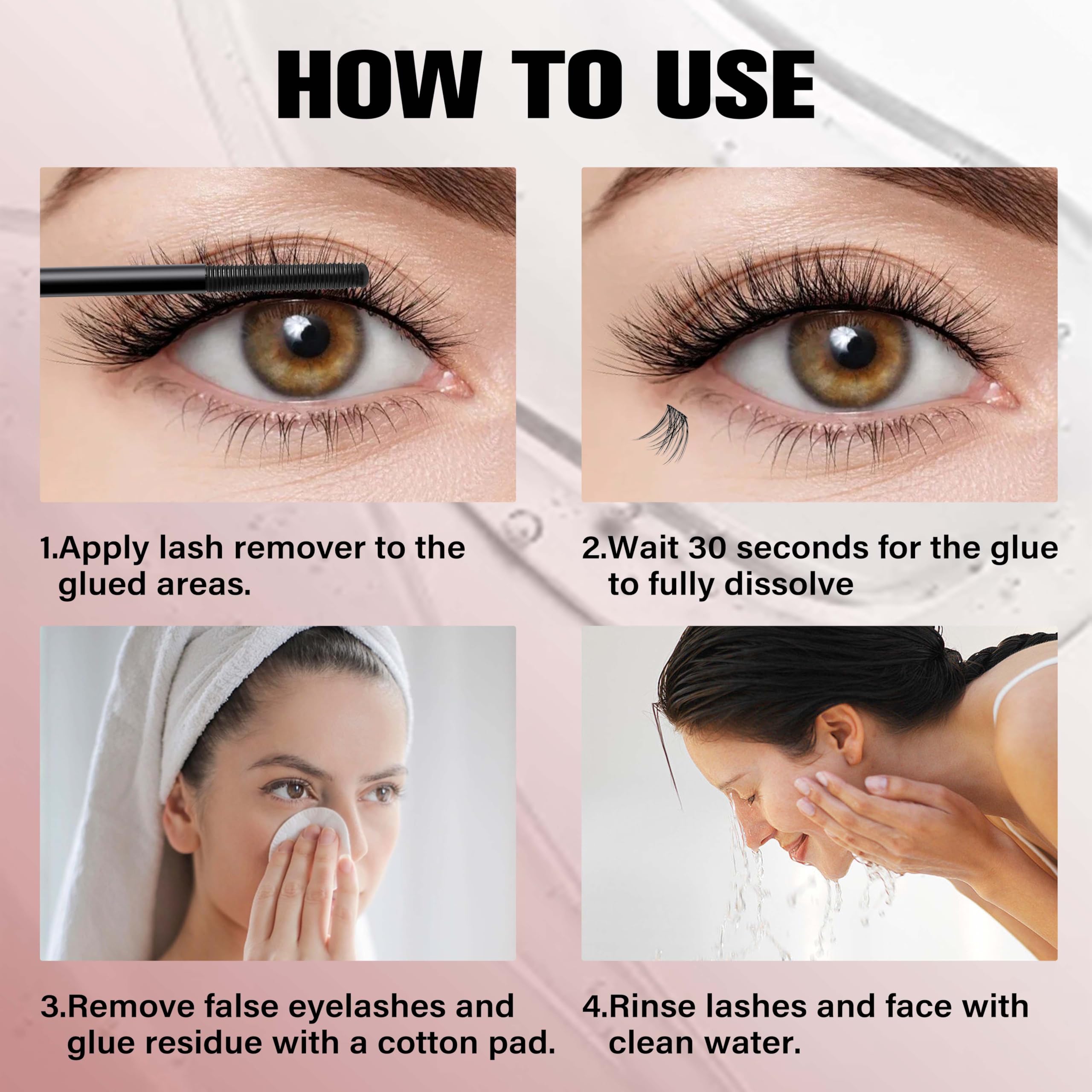 VEYESBEAUTY Cluster Lash Glue Remover rinse for clean, ready lashes after removal