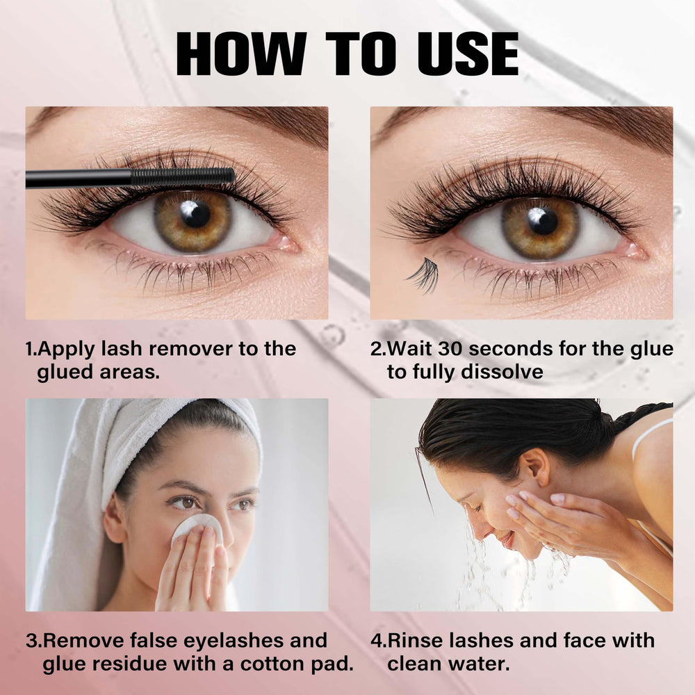 VEYESBEAUTY Cluster Lash Glue Remover rinse for clean, ready lashes after removal