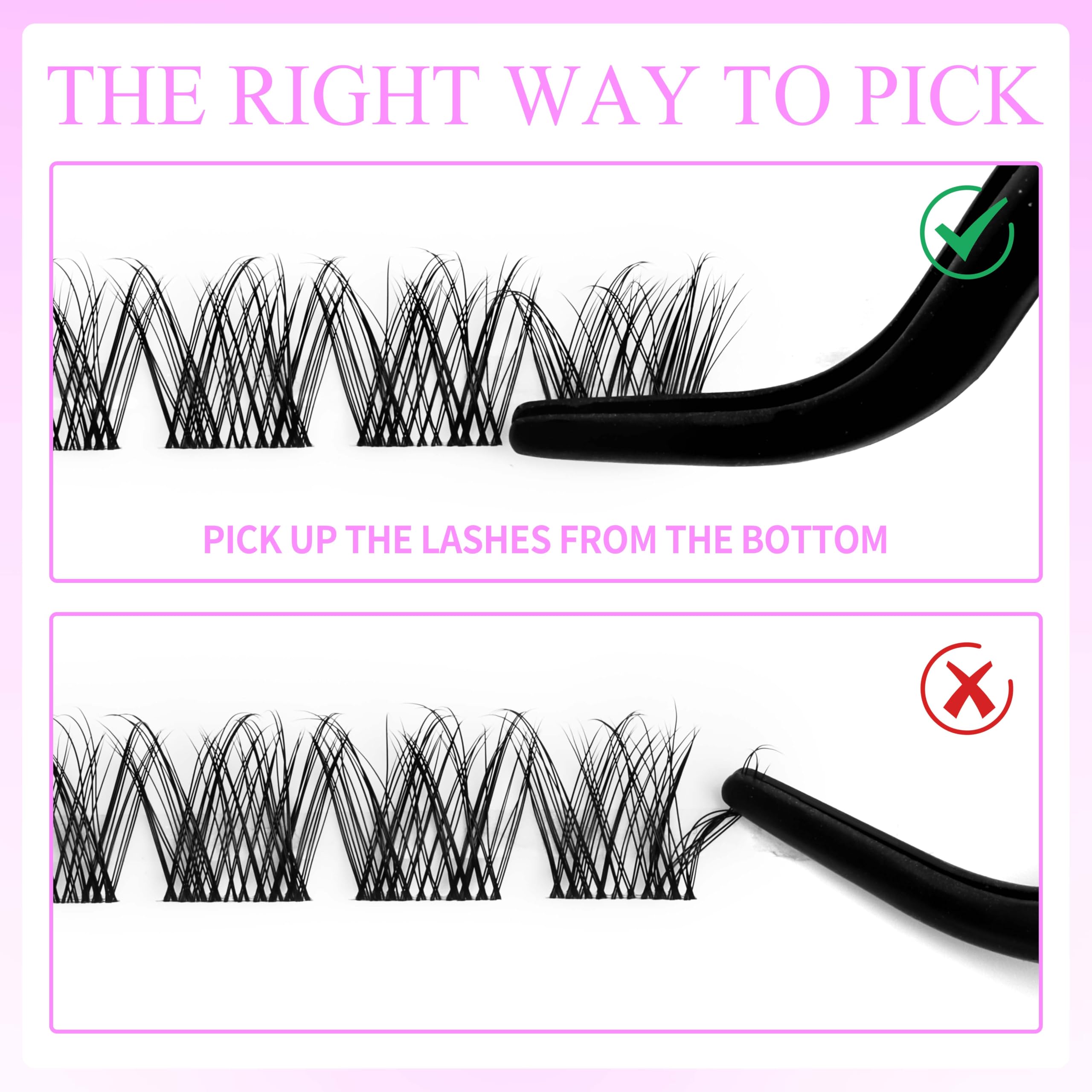 VEYESBEAUTY handmade PBT fibers offer soft, fluffy lash texture.