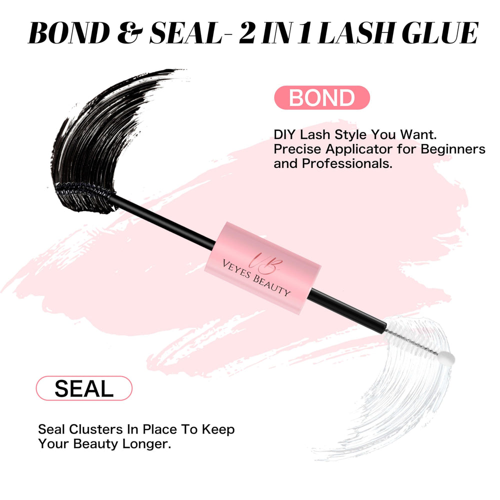 VEYESBEAUTY spiral brush bottle enabling precise lash application.