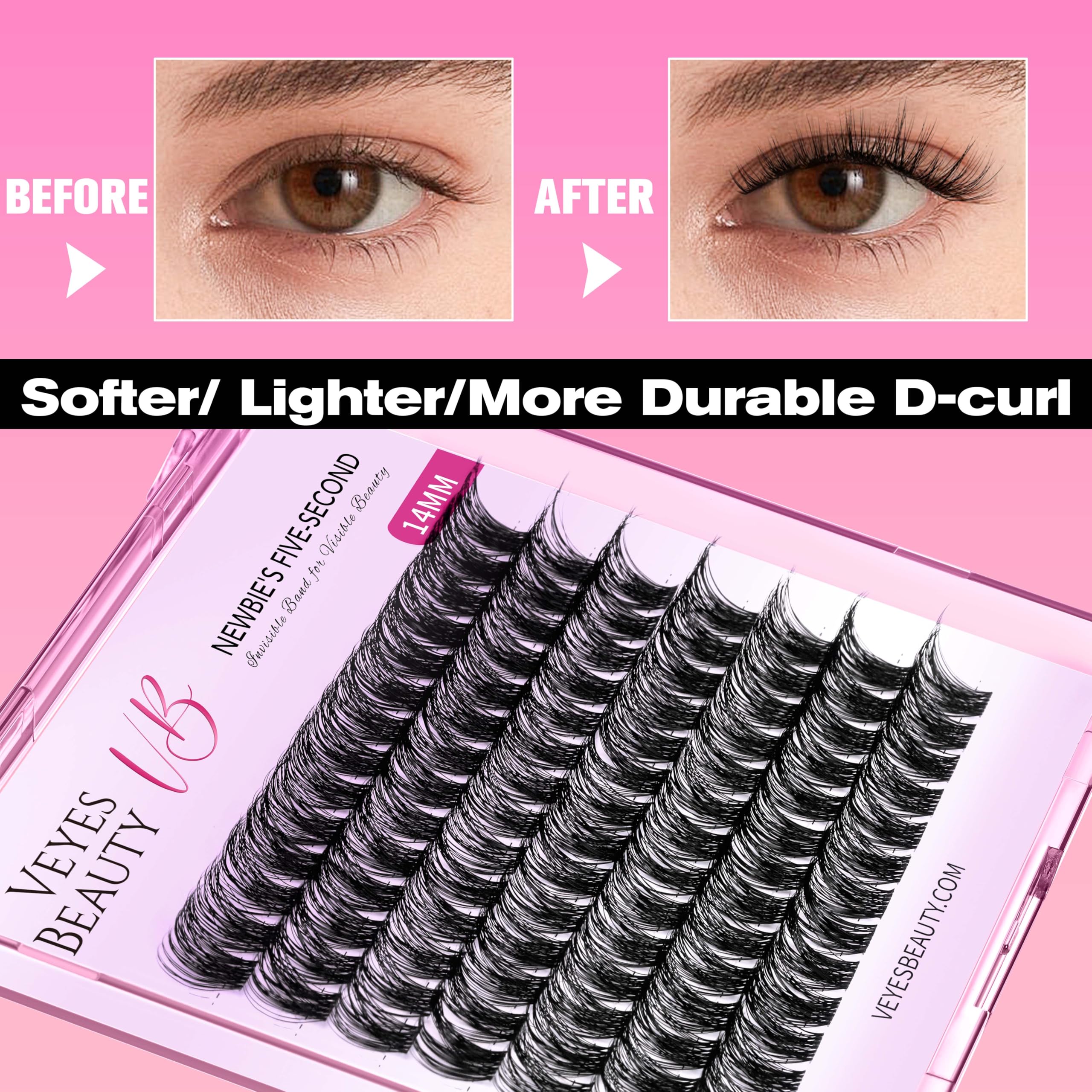 VEYESBEAUTY lash-bond-and-sealer tutorial image emphasizes waterproof wear and longevity