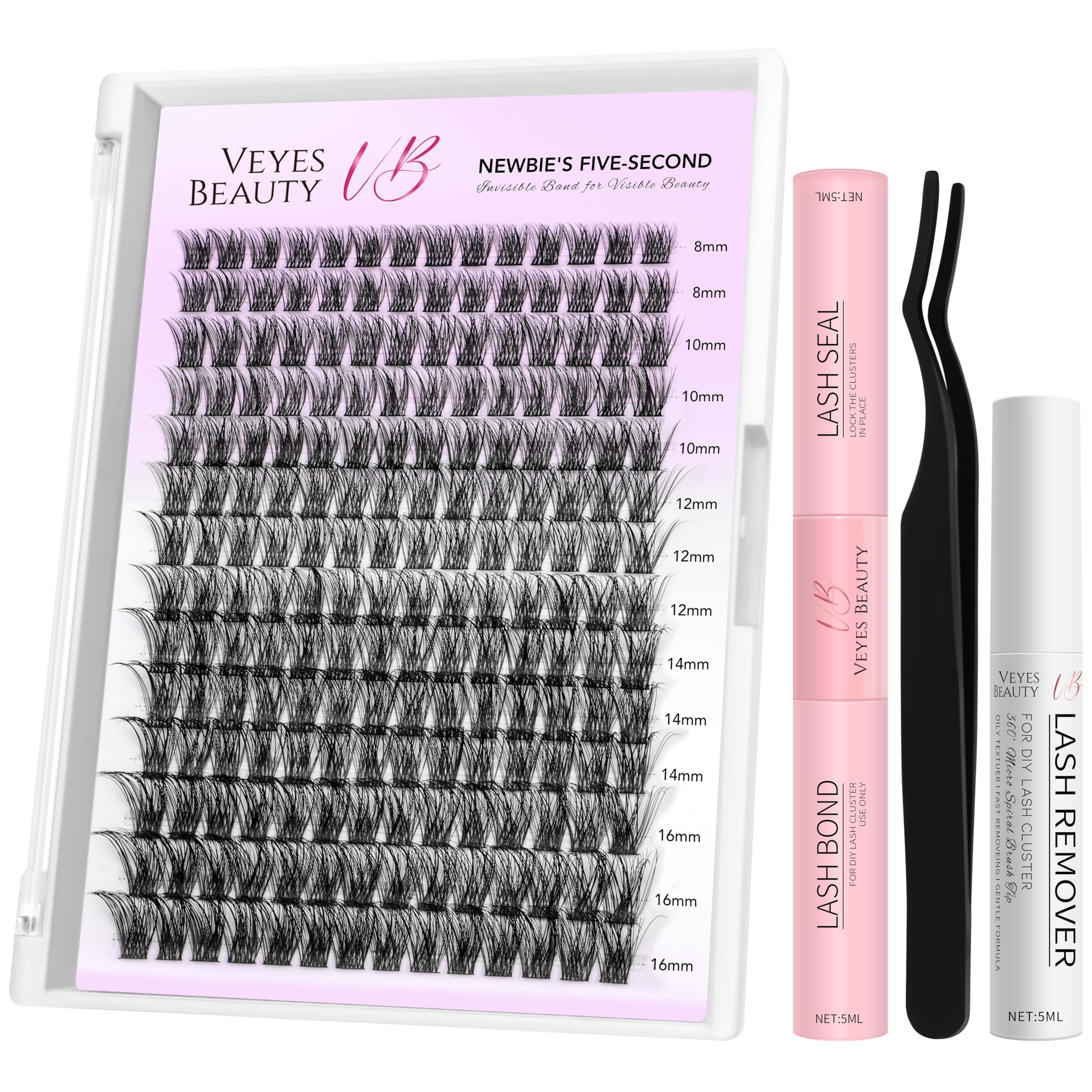 VEYESBEAUTY lash clusters band — lightweight, natural look for daily wear.