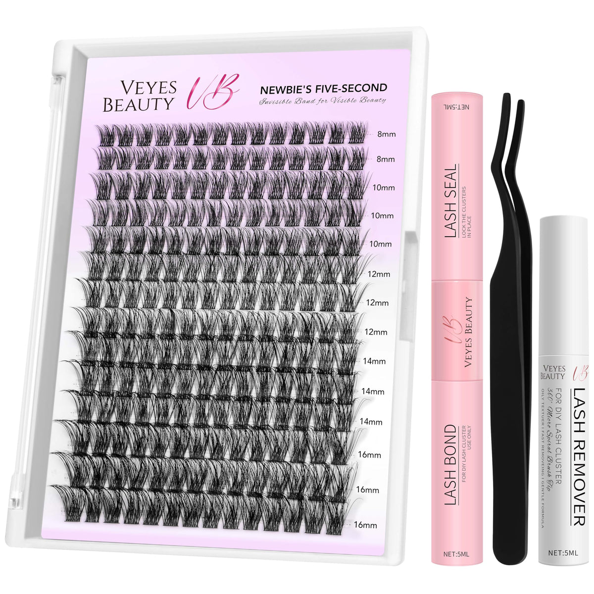 VEYESBEAUTY lash clusters band — lightweight, natural look for daily wear.