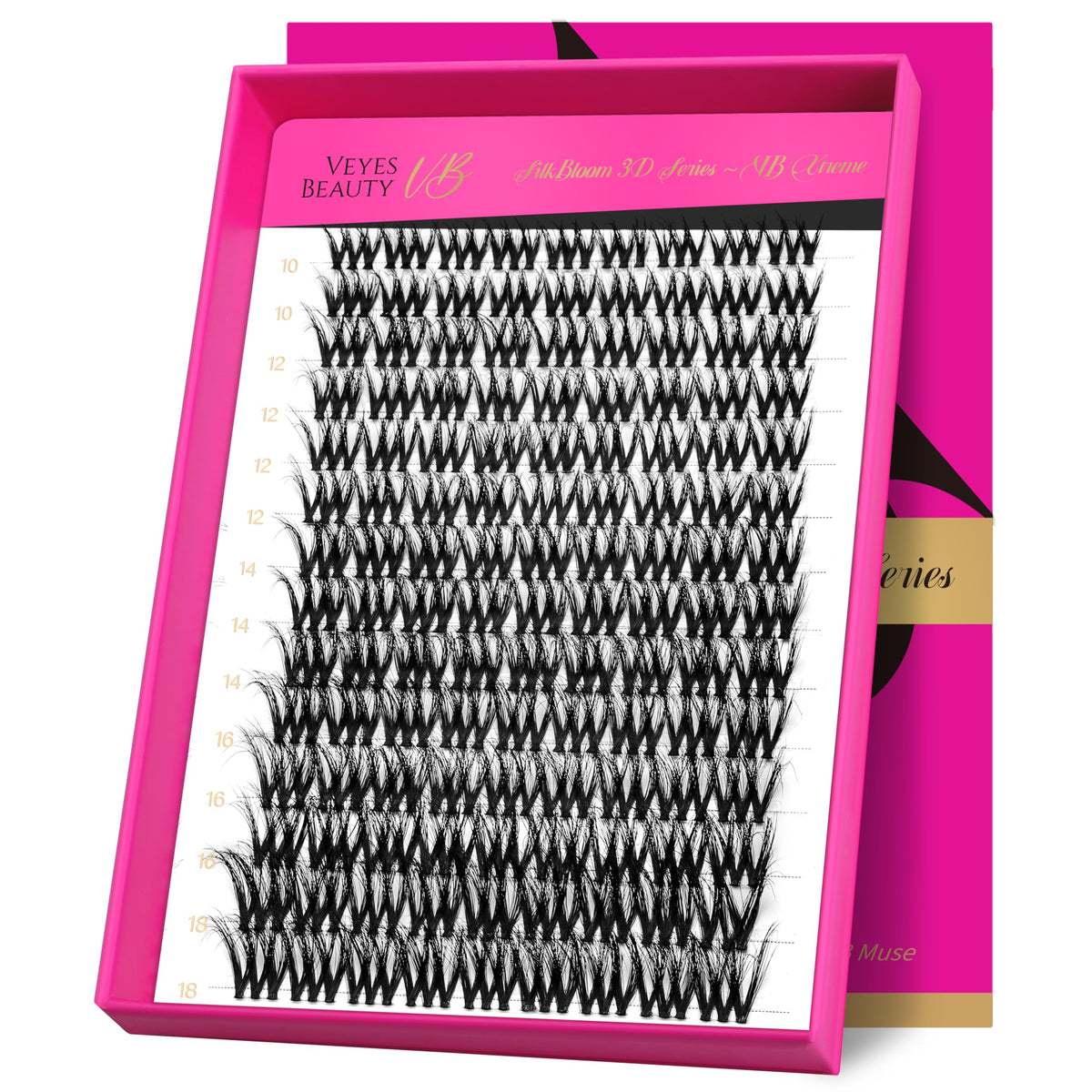 VEYESBEAUTY lash clusters fluffy extensions deliver voluminous, wispy lashes for all-day wear.