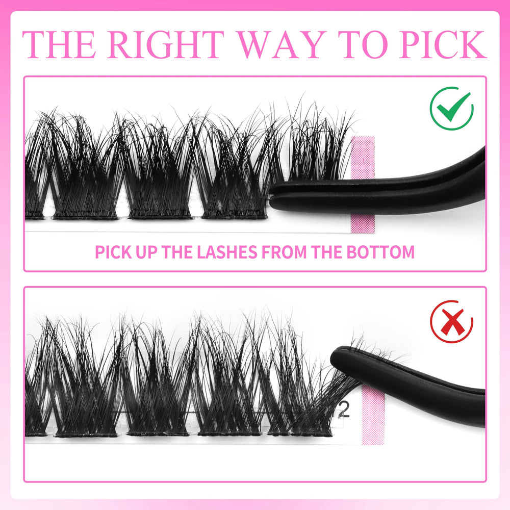 VEYESBEAUTY lash clusters kit mixed-length 10-18mm for versatile styling