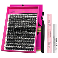 VEYESBEAUTY lash clusters kit extreme volume 3D look for dramatic lashes