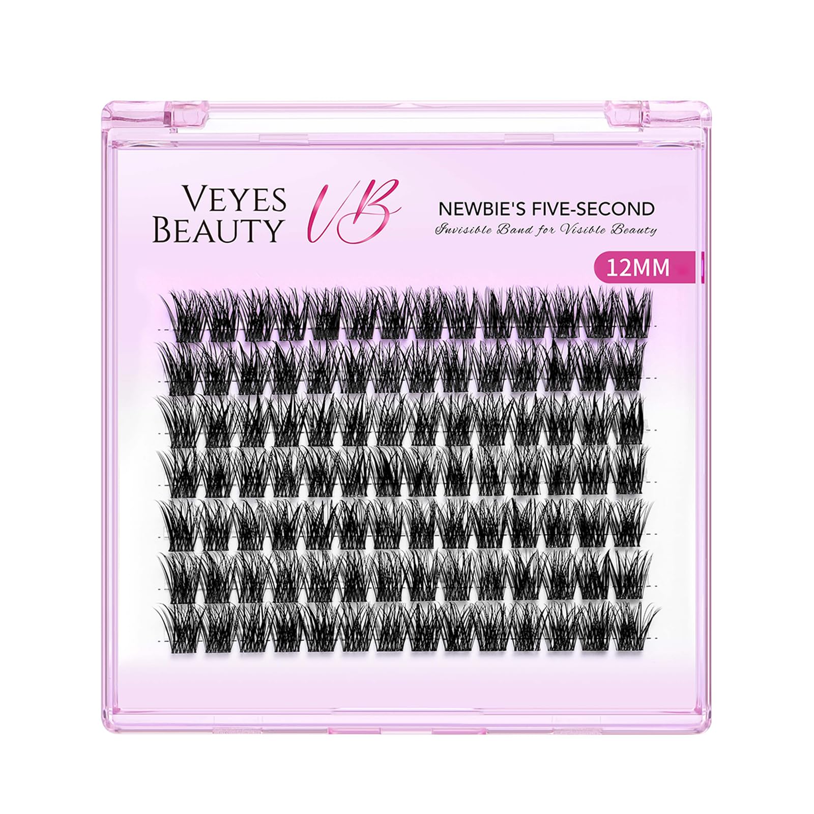 VEYESBEAUTY Lash Clusters five-second close-up demonstrates quick customization with 4-6 clusters per eye