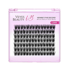 VEYESBEAUTY Lash Clusters five-second close-up demonstrates quick customization with 4-6 clusters per eye