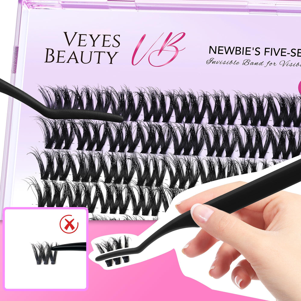 VEYESBEAUTY lash clusters come in a reusable tray for multiple uses
