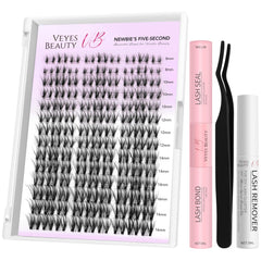 VEYESBEAUTY lash clusters tray setup for easy reuse across multiple applications
