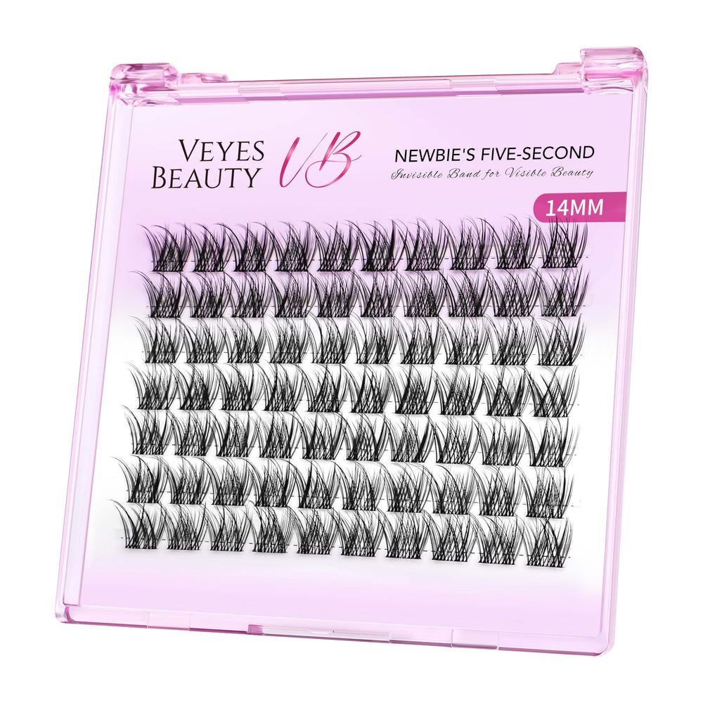 VEYESBEAUTY lash clusters tray shown for easy DIY application, ideal for beginners.