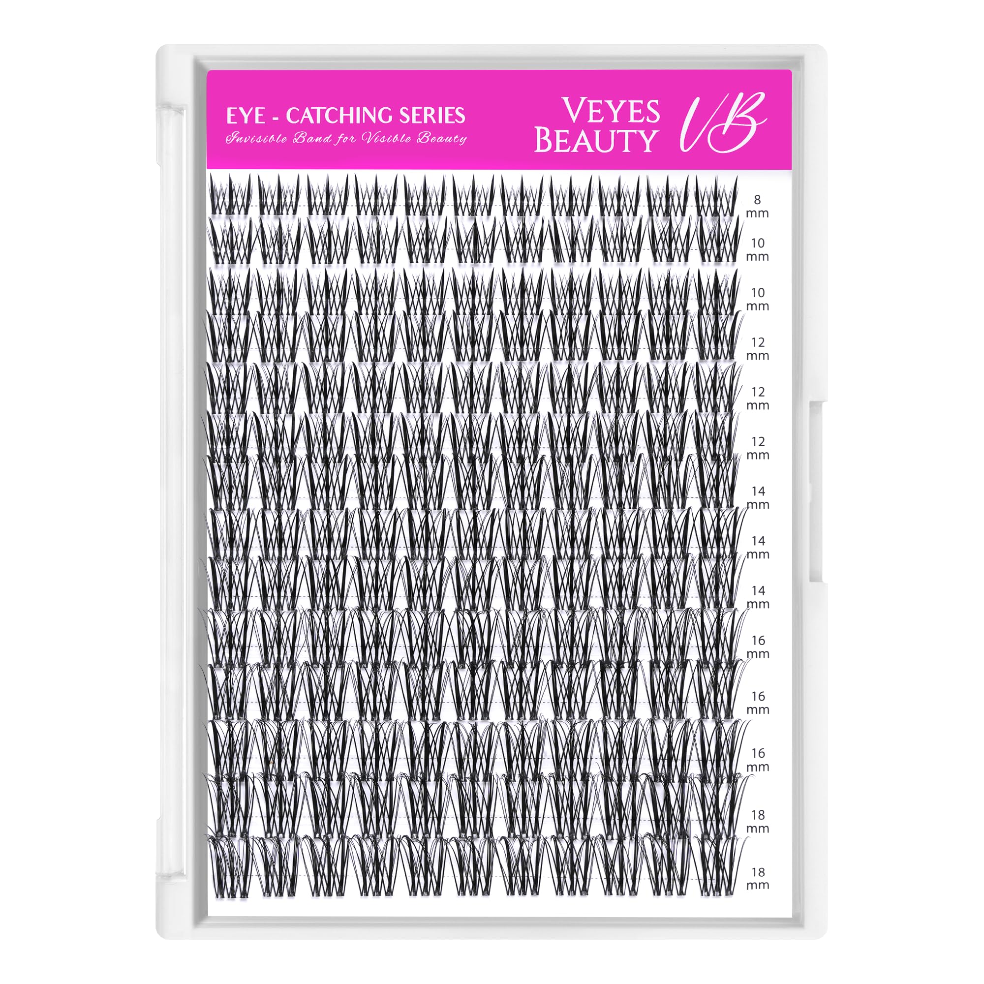 VEYESBEAUTY Lash Clusters waterproof finish with sealer for lasting hold
