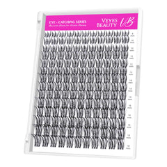 VEYESBEAUTY Lash Clusters wispy layers closeup show delicate volume for daily wear