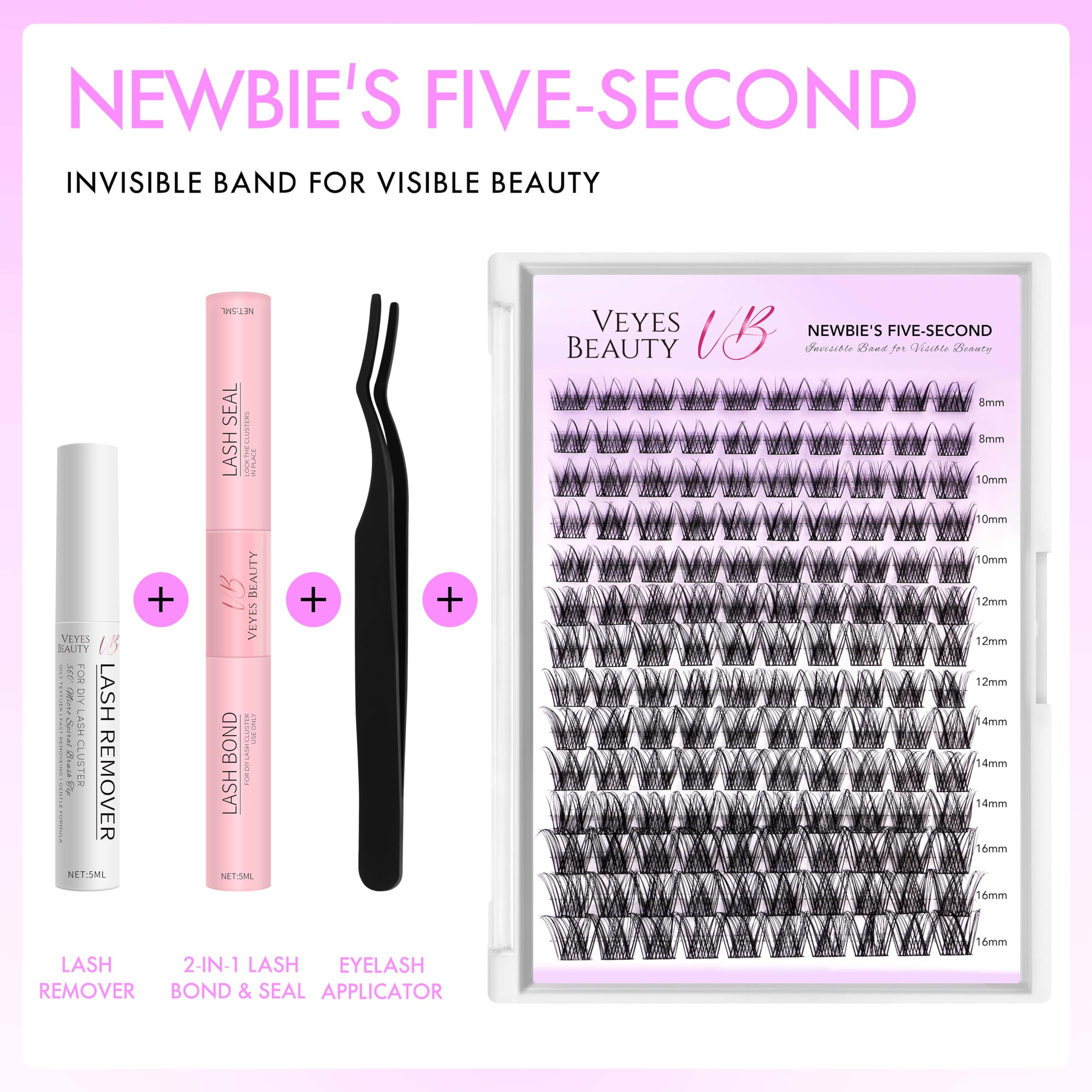 VEYESBEAUTY wispy effect clusters delivering subtle definition and lightweight feel.