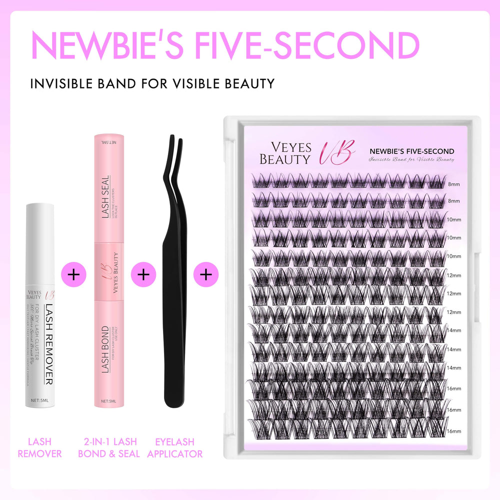 VEYESBEAUTY wispy effect clusters delivering subtle definition and lightweight feel.