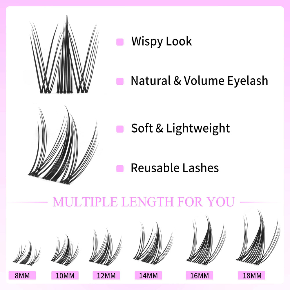 VEYESBEAUTY Manga Lash Clusters Kit application tool enables precise placement