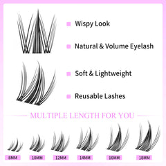 VEYESBEAUTY Manga Lash Clusters Kit application tool enables precise placement