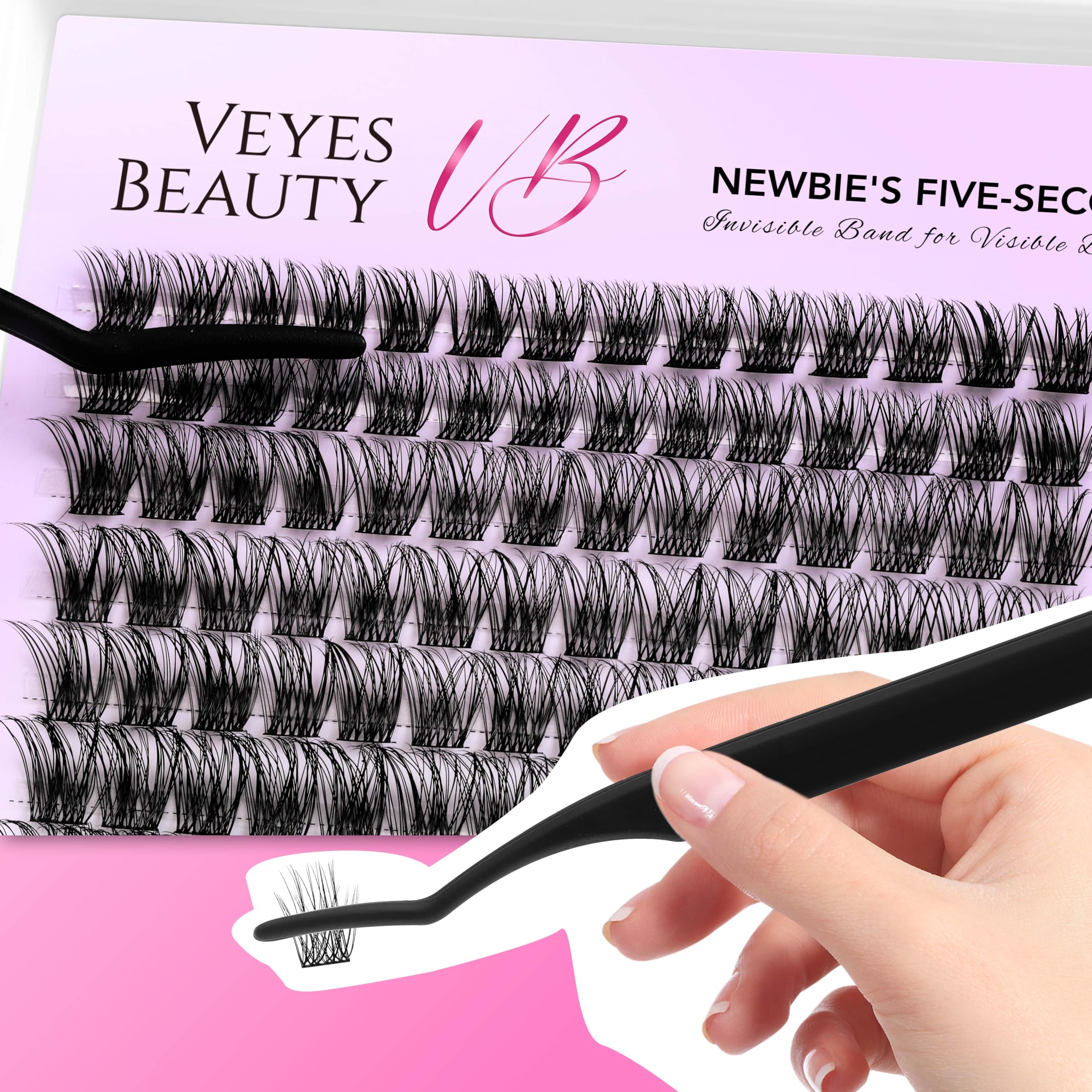 VEYESBEAUTY newbie five-second lashes — fast, beginner-friendly clusters for quick looks.