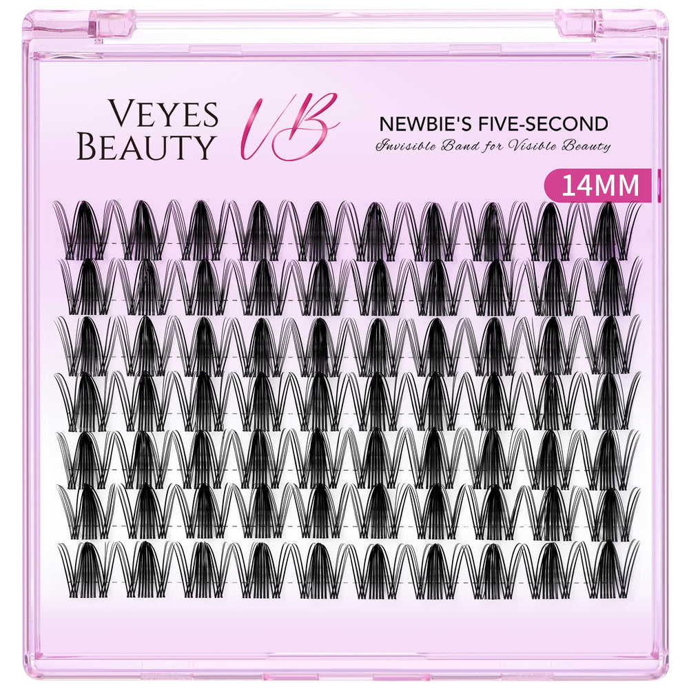 VEYESBEAUTY newbies five-second lashes application demonstrates quick setup for beginners.