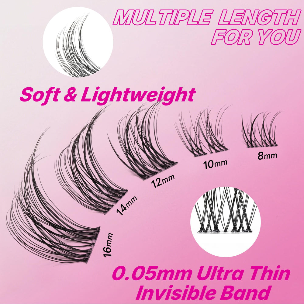 VEYESBEAUTY PBT fiber lashes deliver lightweight, fluffy volume.