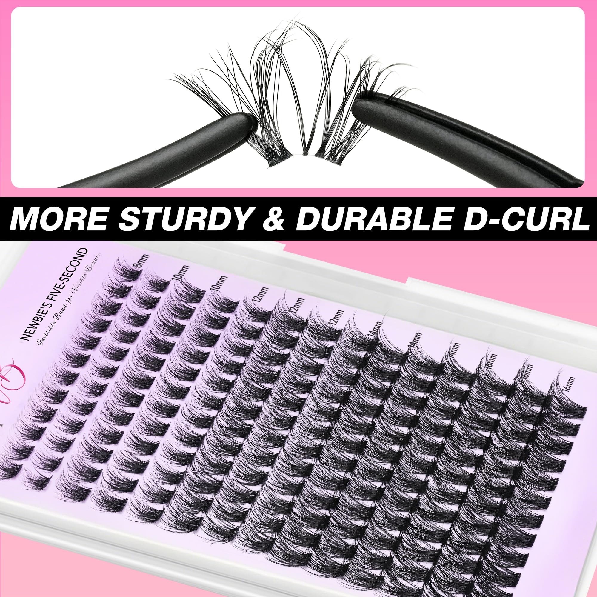 VEYESBEAUTY Soft lightweight PBT fibers feel feather-light on the lash line.