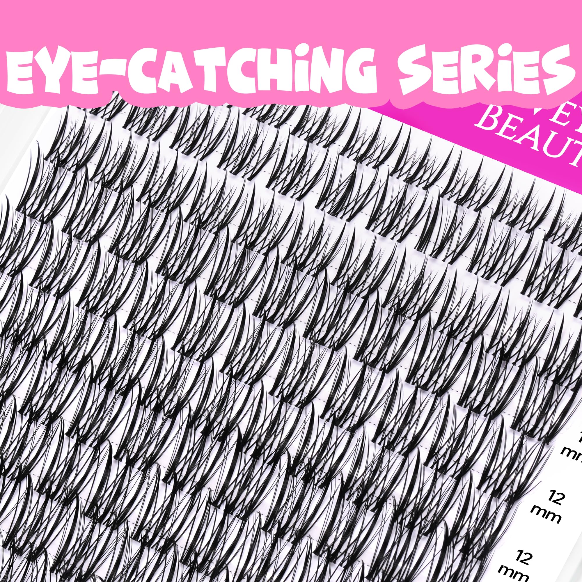 VEYESBEAUTY Thin invisible-band lashes for lightweight comfort.
