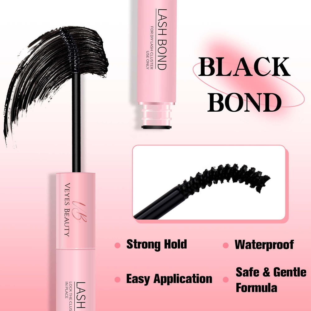 VEYESBEAUTY waterproof lash adhesive stays secure through workouts and rain.