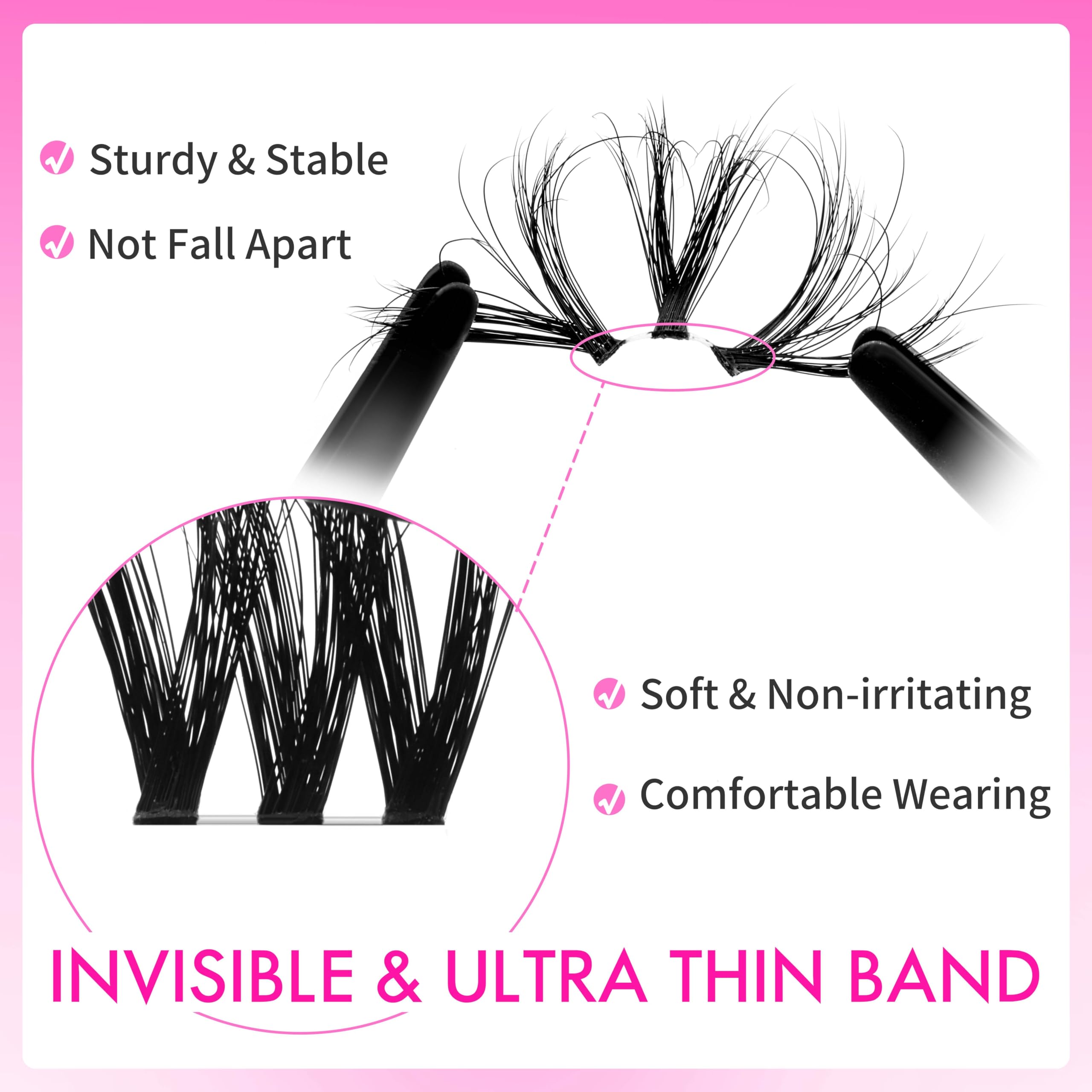 VEYESBEAUTY wispy faux mink look with a thin band for comfortable daily use.