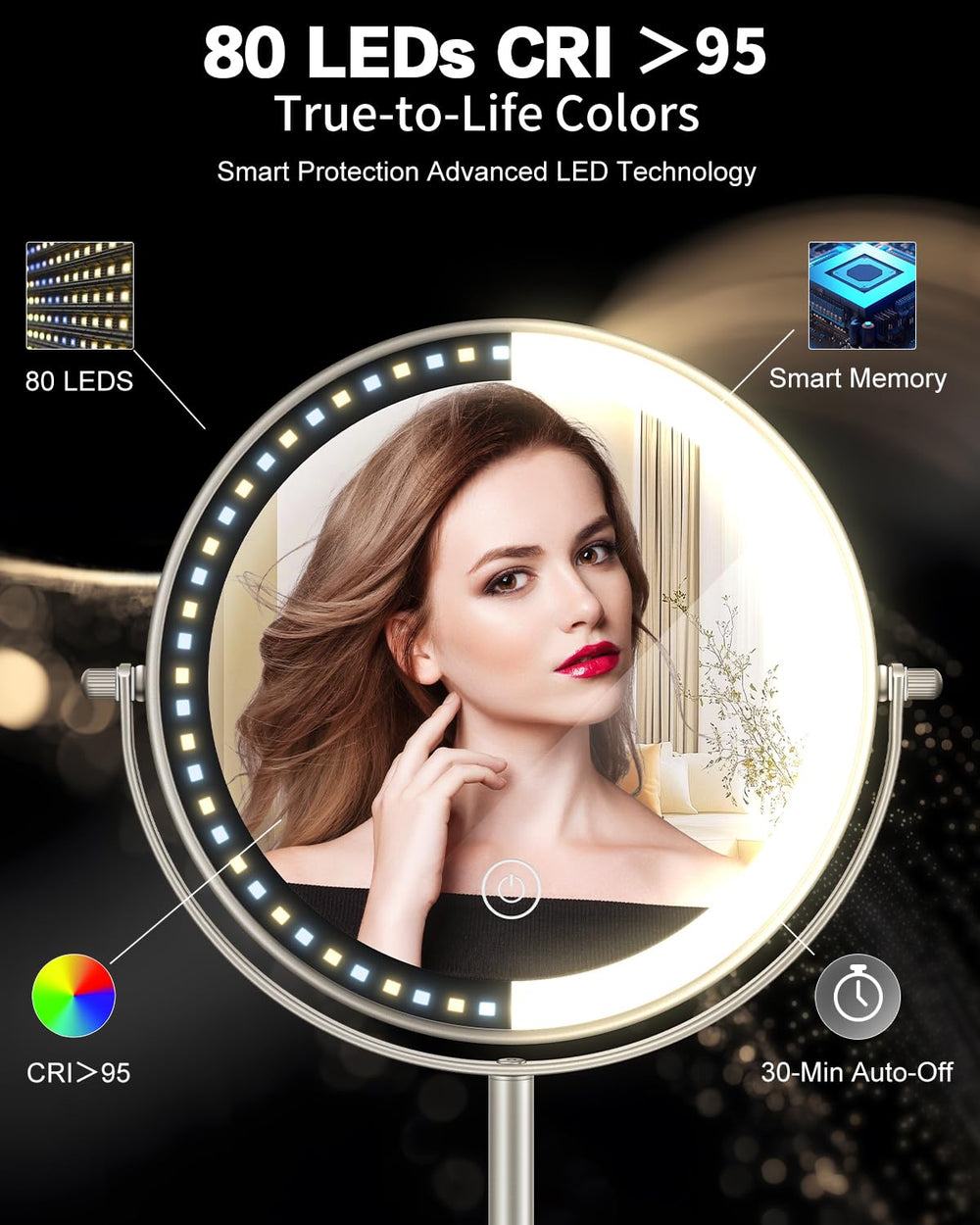 VFD auto-off feature conserves energy after 30 minutes.