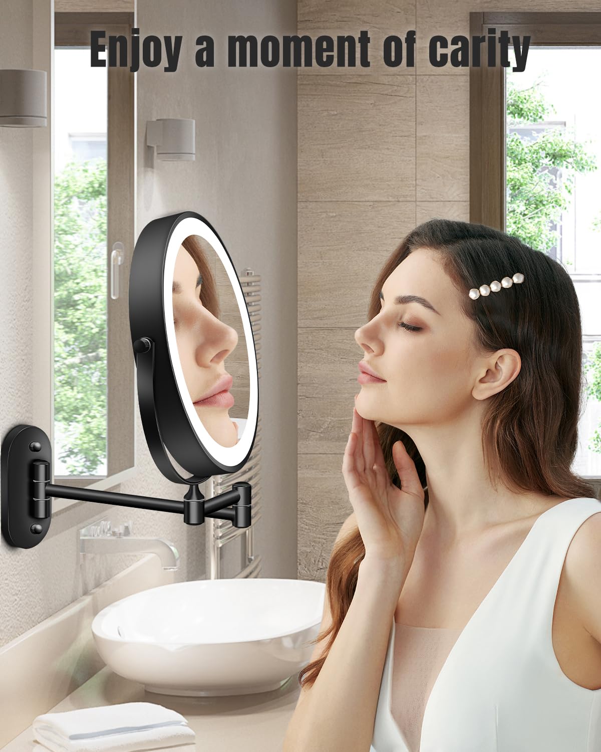 VFD easy-install wall mount mirror for quick setup