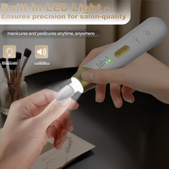 VFD electric nail file LED light aids precise shaping and safer work.