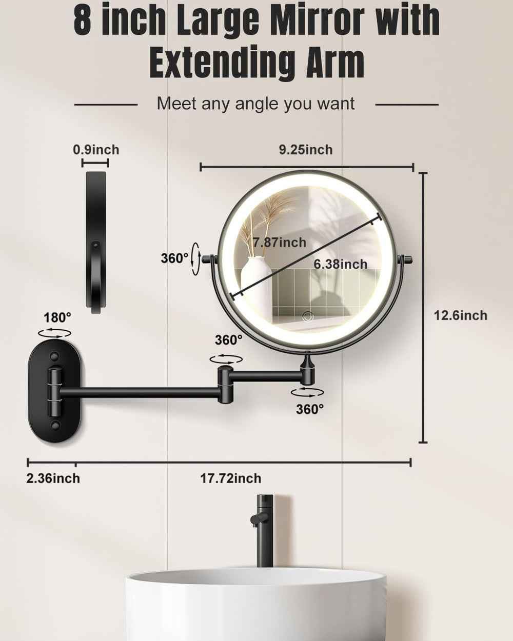 VFD touch dimmable control to tailor brightness quickly