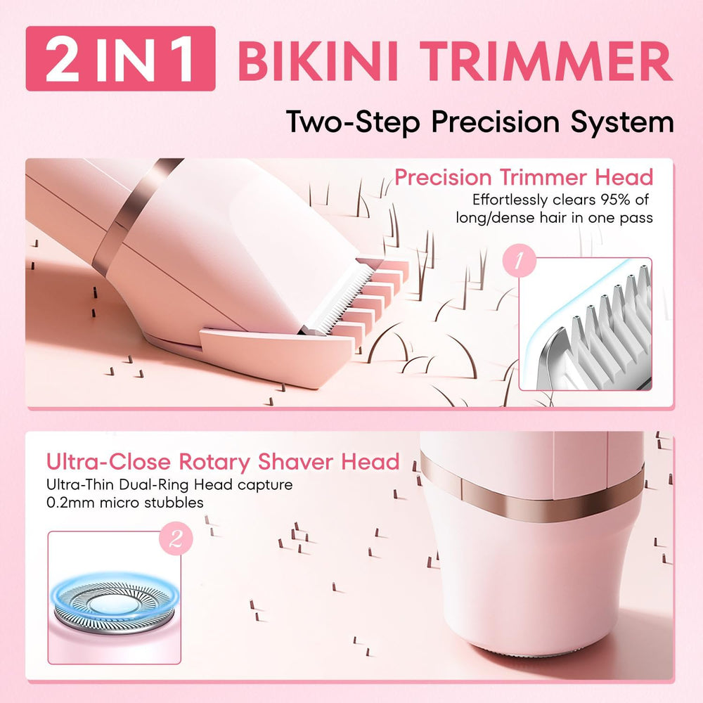 VG VOGCREST bikini trimmer side view highlights ergonomic grip for comfort