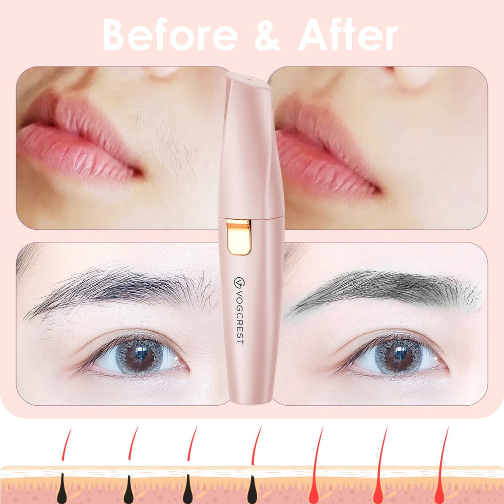 VG VOGCREST pink design hair remover for easy daily peach fuzz grooming.