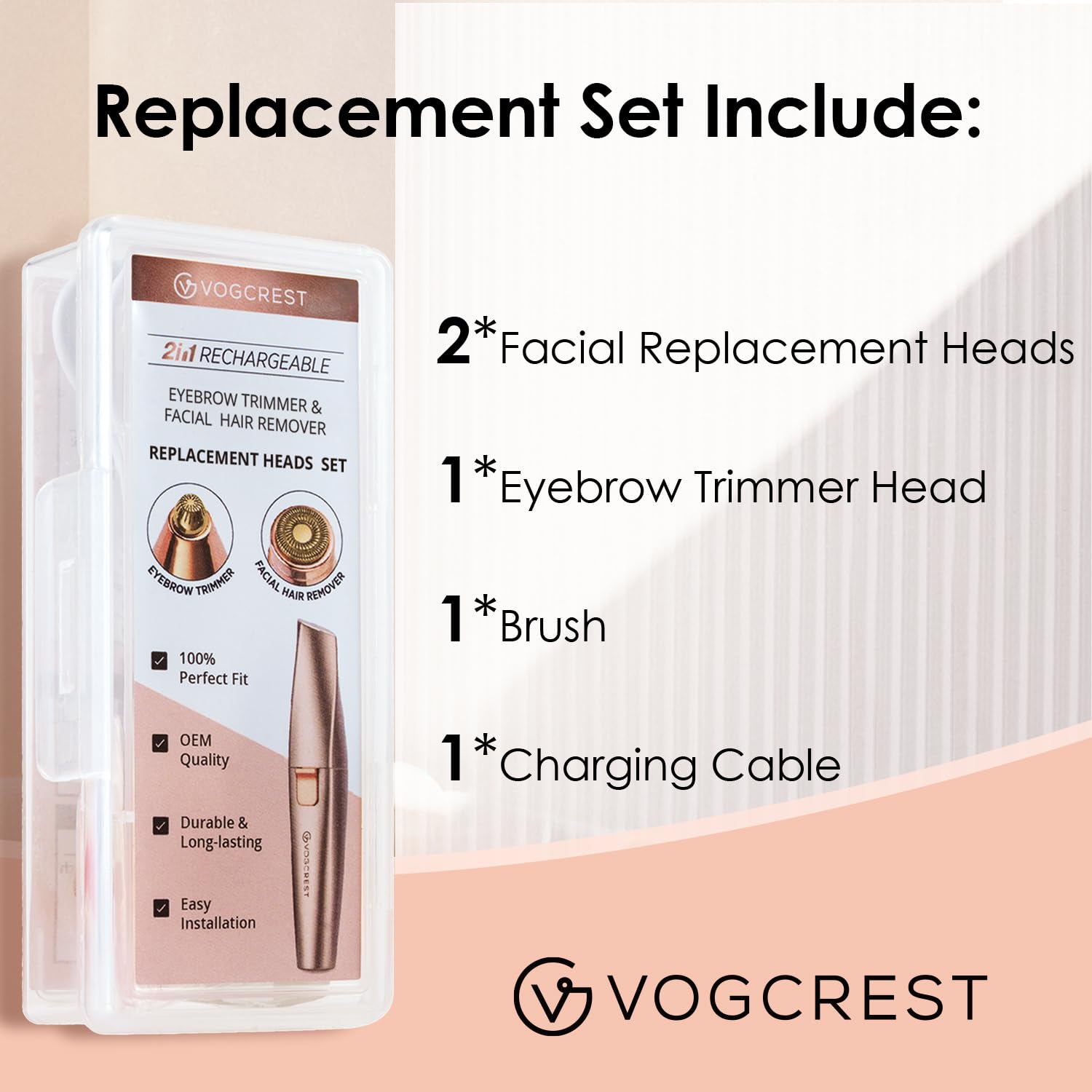 VG VOGCREST replacement heads VG102 compatibility image demonstrates secure integration with VG-102.